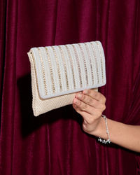 Mohey Women Cream Enchantment Envelope Bag