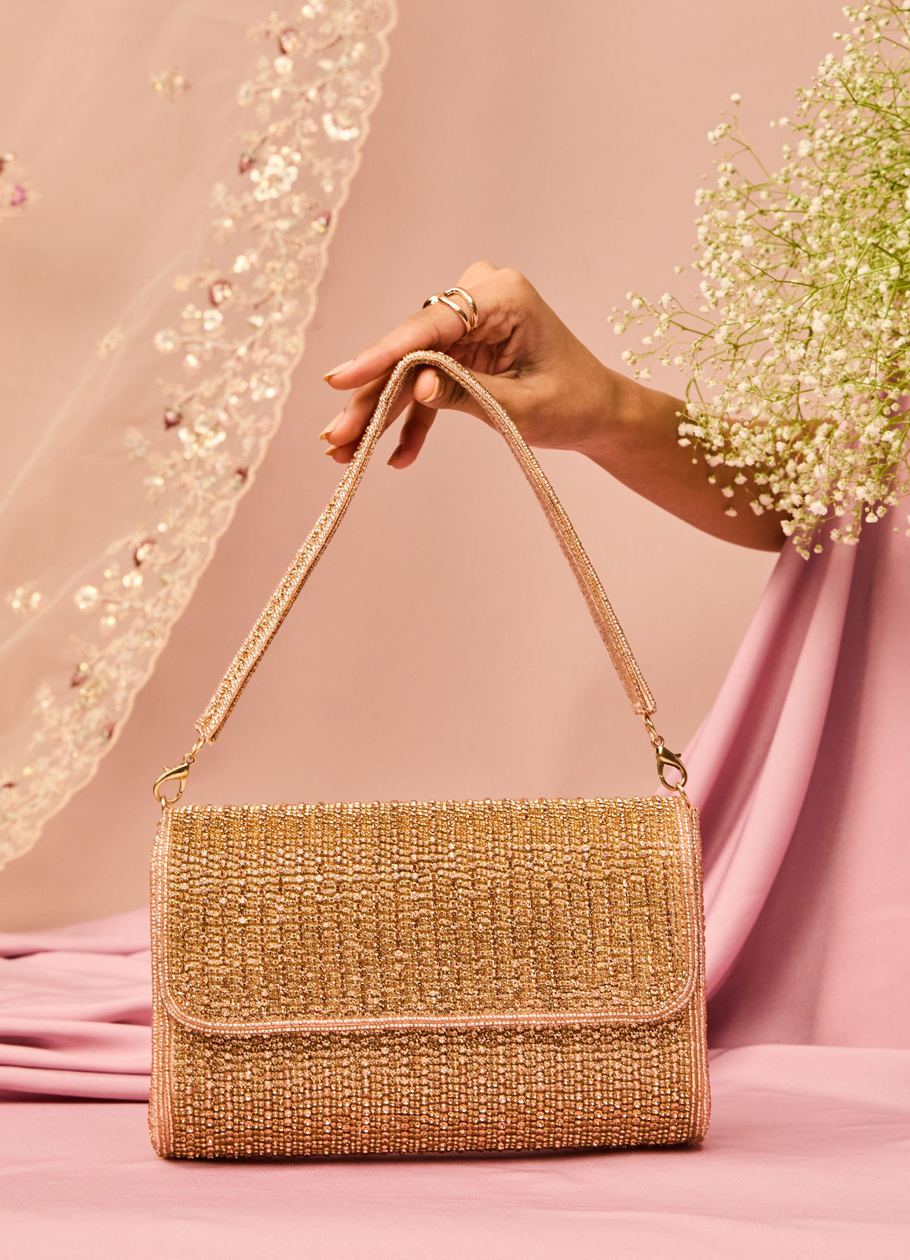 Mohey Women Peach Delight Silk Bag