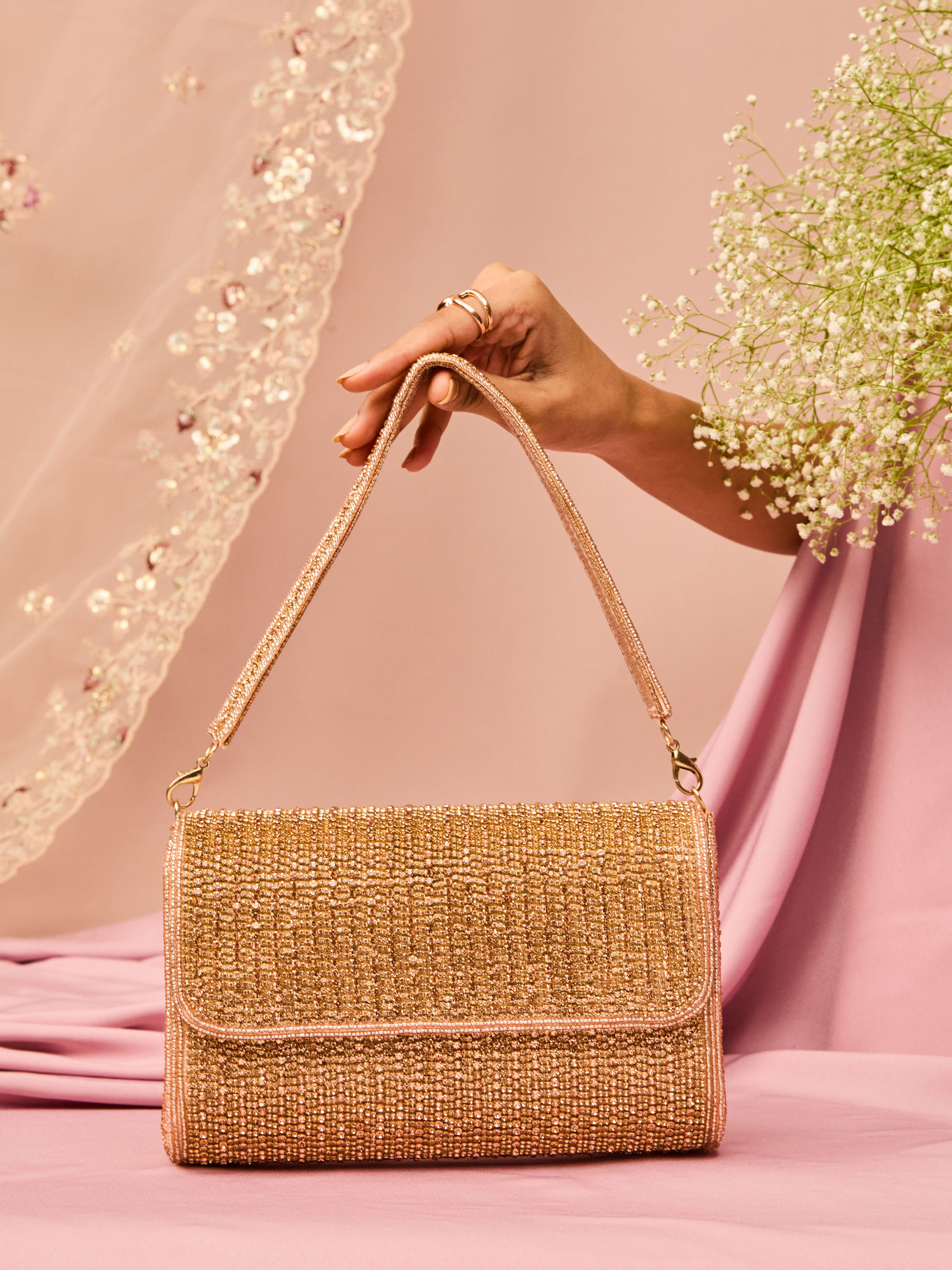 Mohey Women Peach Delight Silk Bag