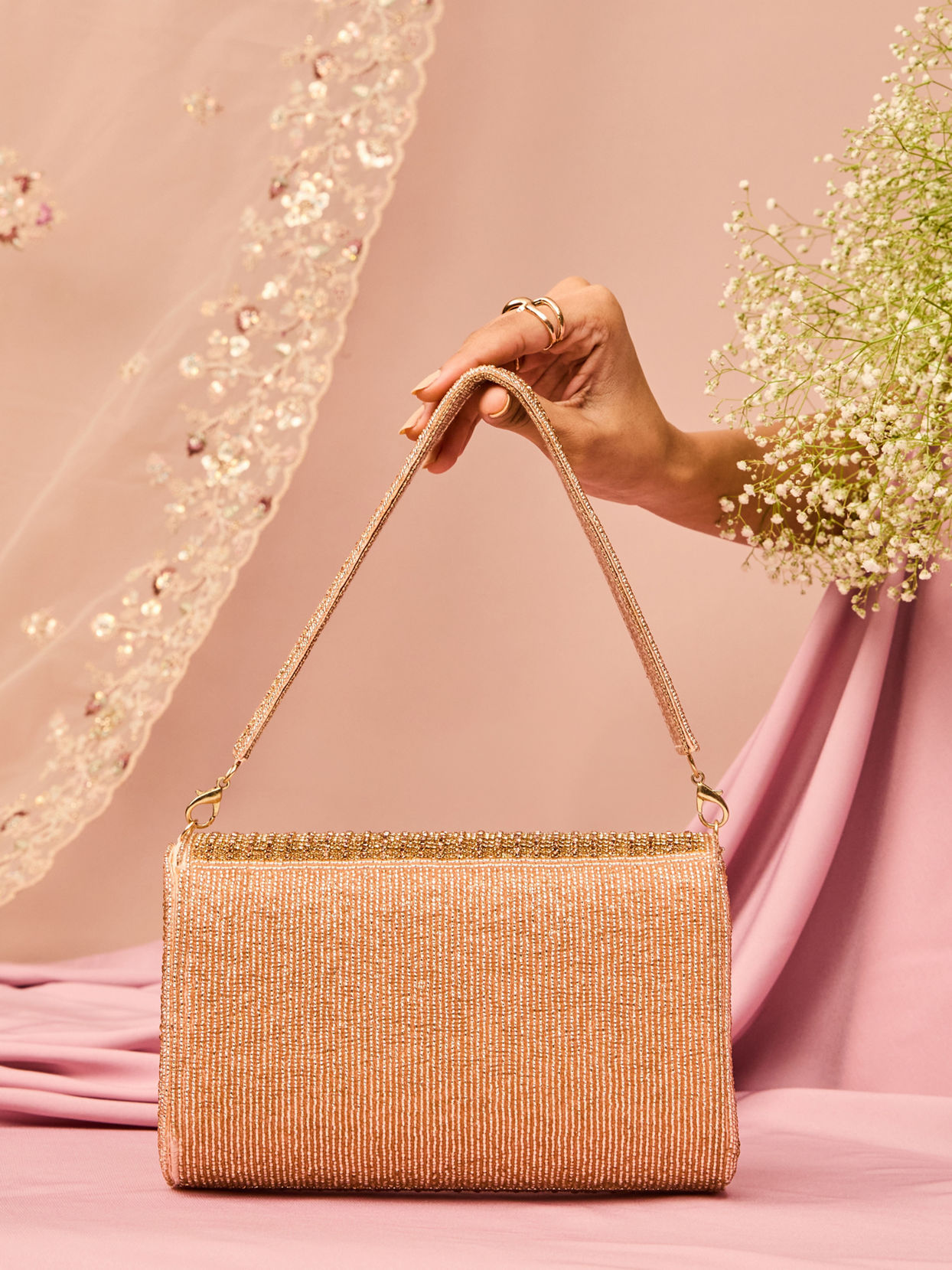 Mohey Women Peach Delight Silk Bag