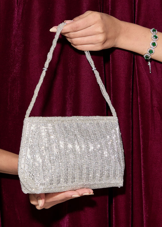 Mohey Women Grey Gleam Elegant Bag