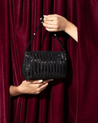 Mohey Women Elegant Black Silk Bag