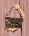 Mohey Women Black Jute Celebration Bag