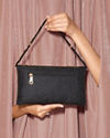 Mohey Women Black Jute Celebration Bag