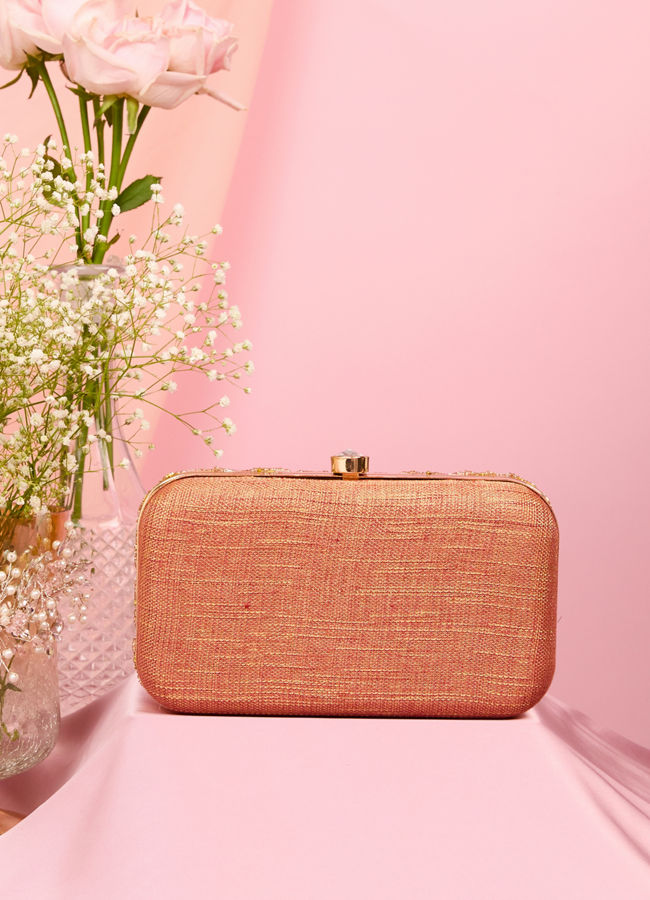 Mohey Women Dusty Pink Festive Clutch Bag