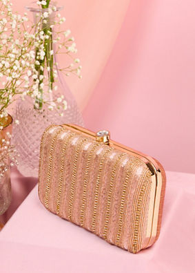 Mohey Women Dusty Pink Exquisite Clutch Bag