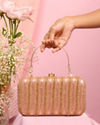 Mohey Women Dusty Pink Exquisite Clutch Bag