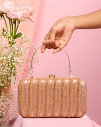 Mohey Women Dusty Pink Exquisite Clutch Bag