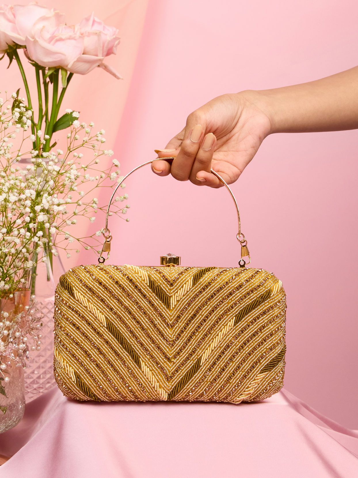 Mohey Women Golden Elegance Bag