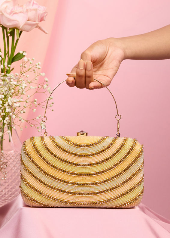 Mohey Women Elegant Beige Celebration Bag