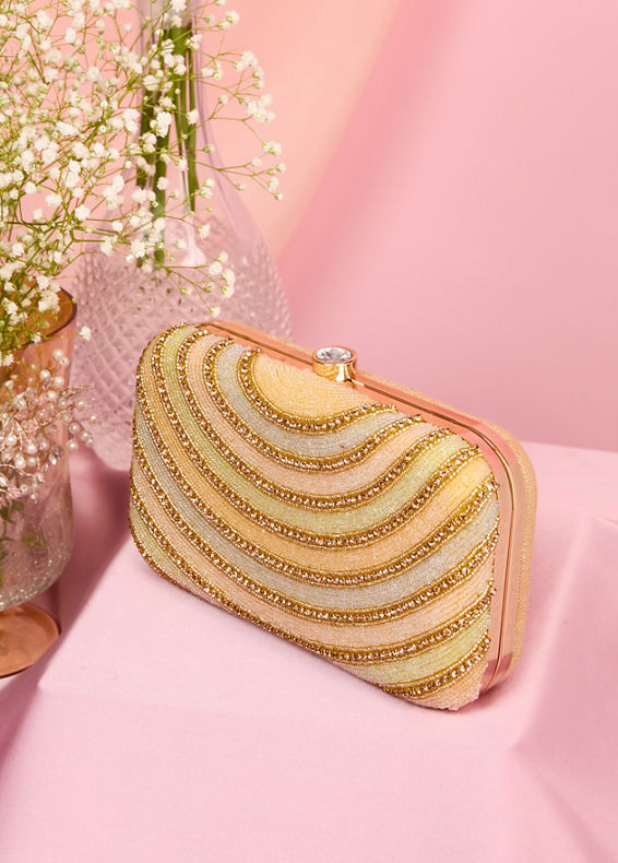 Mohey Women Elegant Beige Celebration Bag