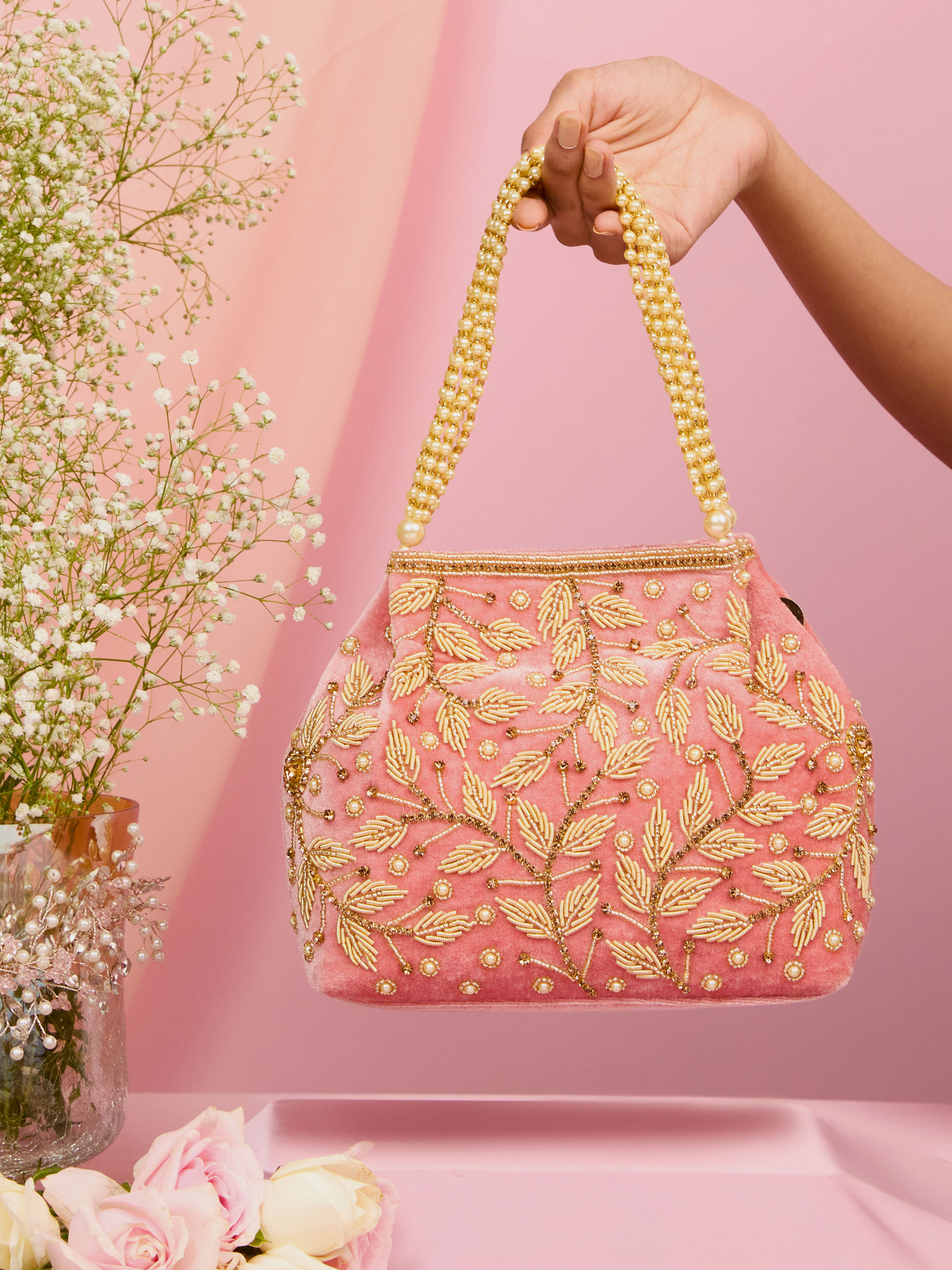 Mohey Women Pink Celebration Elegance Bag