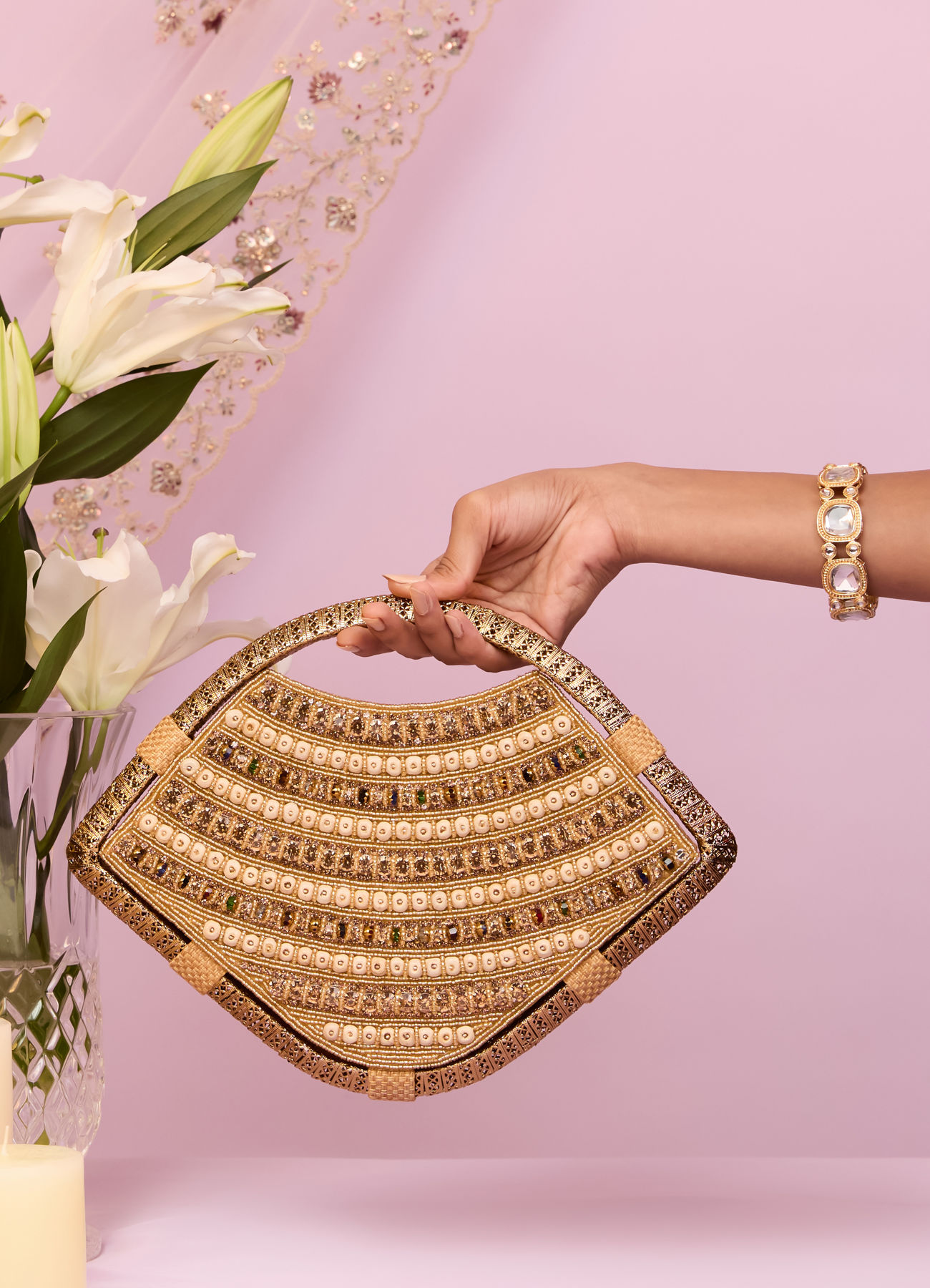 Mohey Women Fawn Art Silk Top Handle Bag