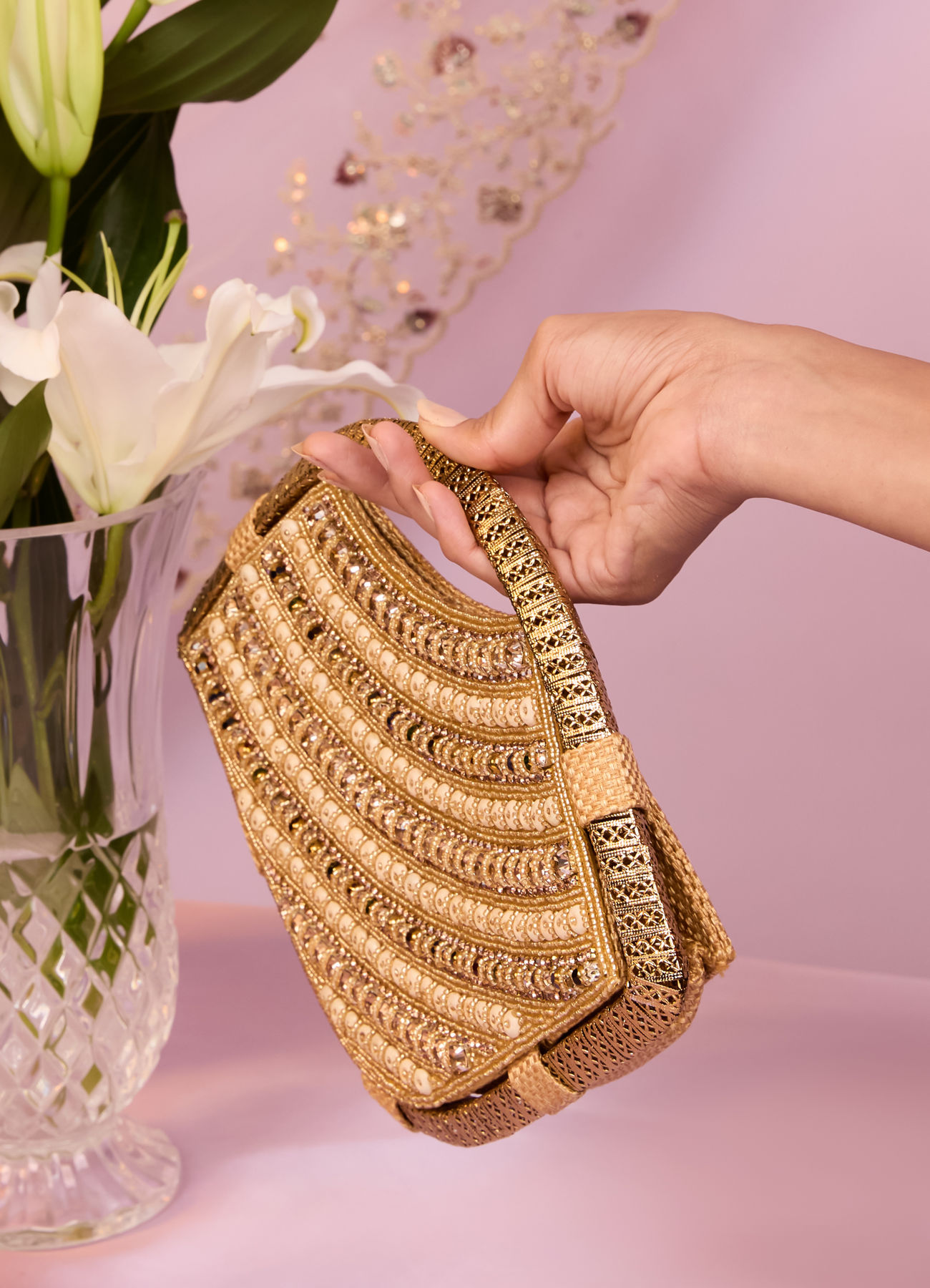 Mohey Women Fawn Art Silk Top Handle Bag