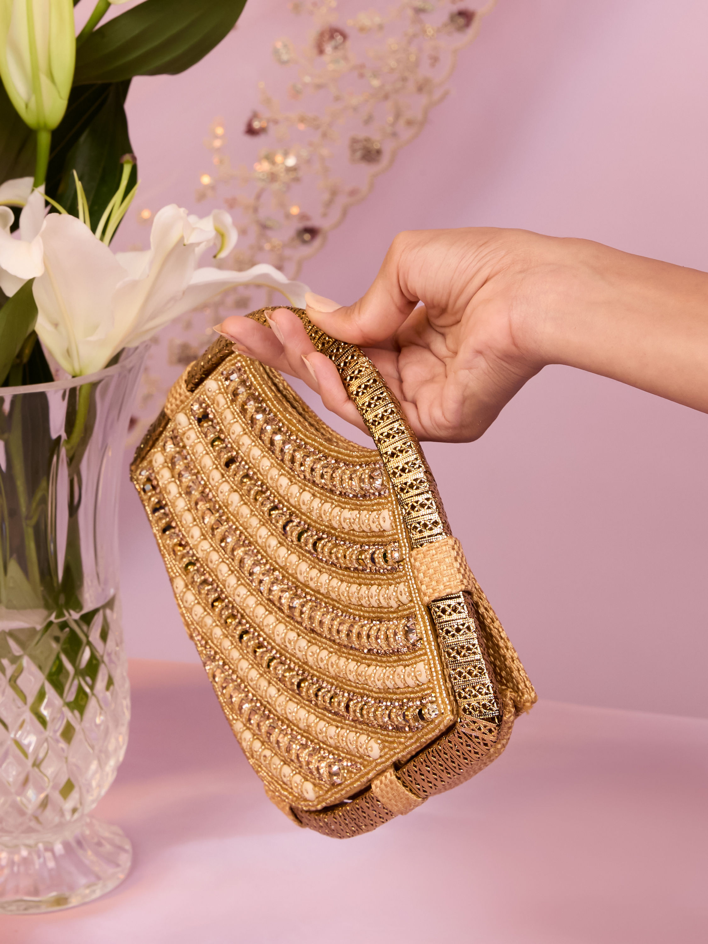 Mohey Women Fawn Art Silk Top Handle Bag