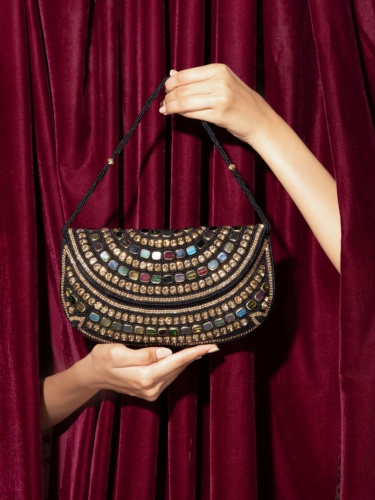 Mohey Women Midnight Black Festive Envelop Bag