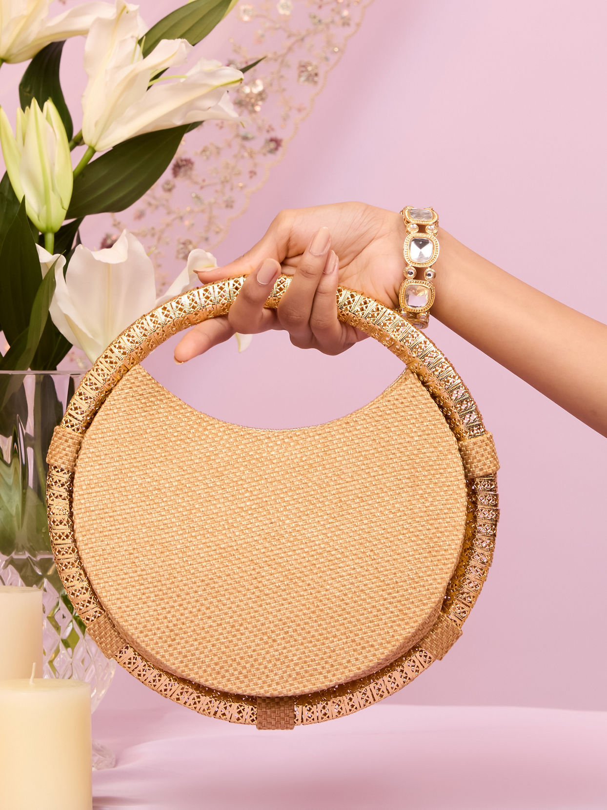 Mohey Women Regal Fawn Evening Clutch