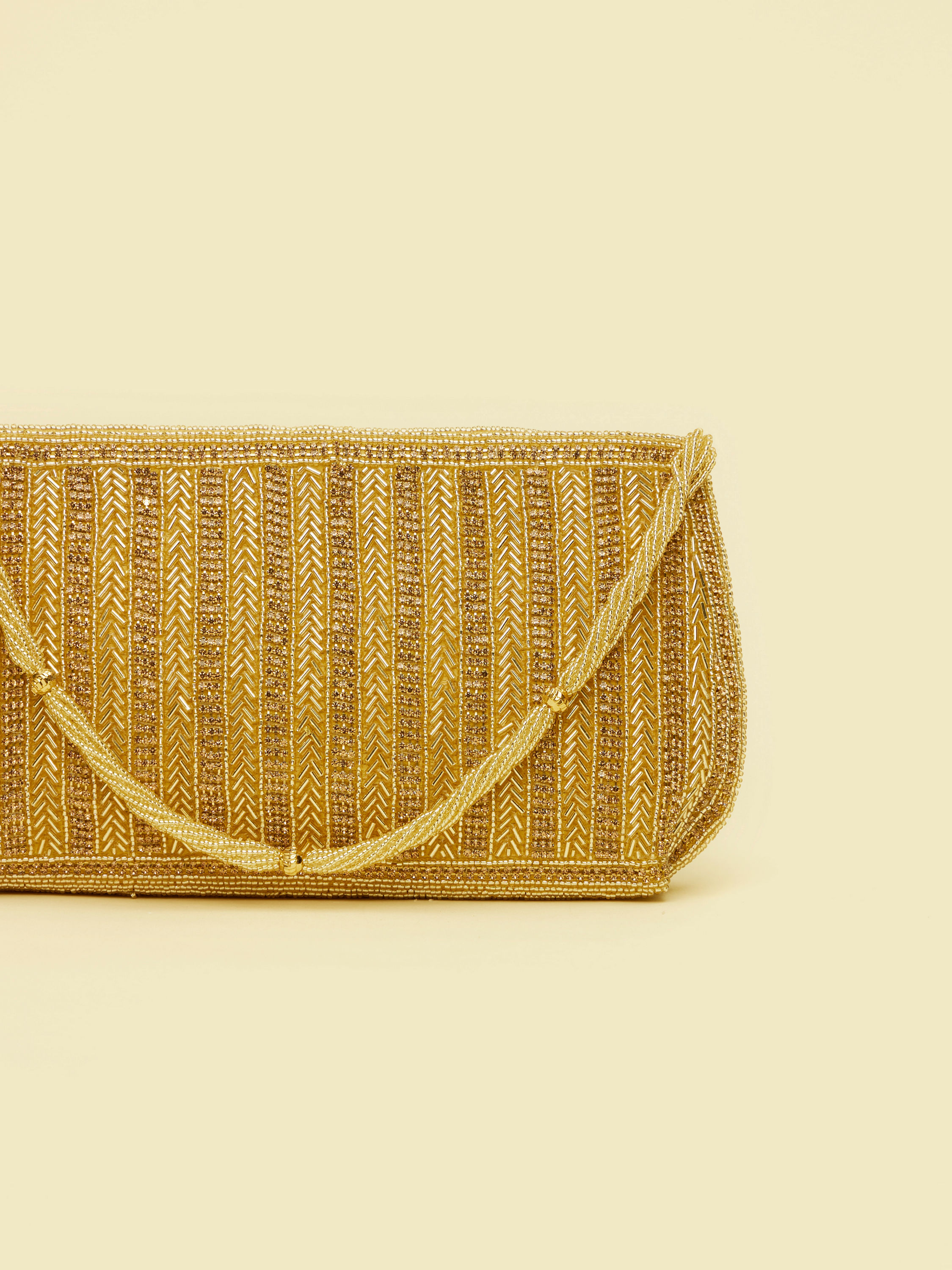 Mohey Women Beaded Artisan Beige Bag