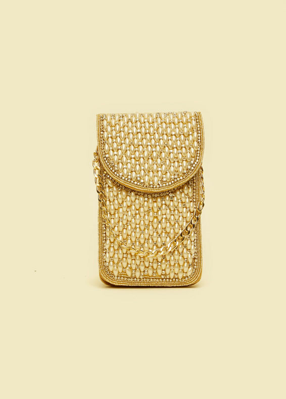 Mohey Women Velvety Beige Clutch Bag