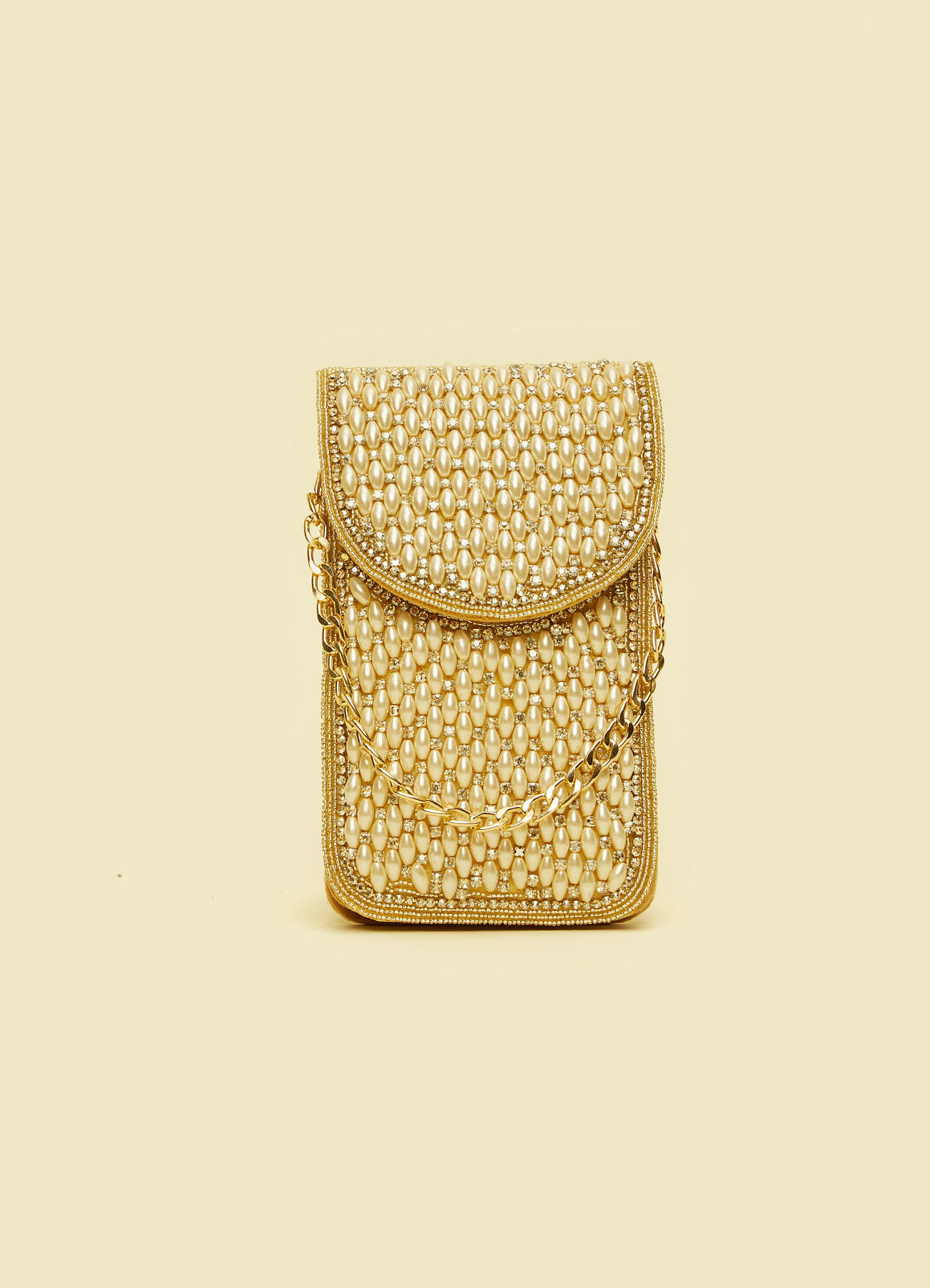 Mohey Women Velvety Beige Clutch Bag