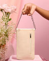 Mohey Women Velvety Cream Clutch Bag