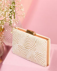 Mohey Women Creamy Carnival Clutch Bag