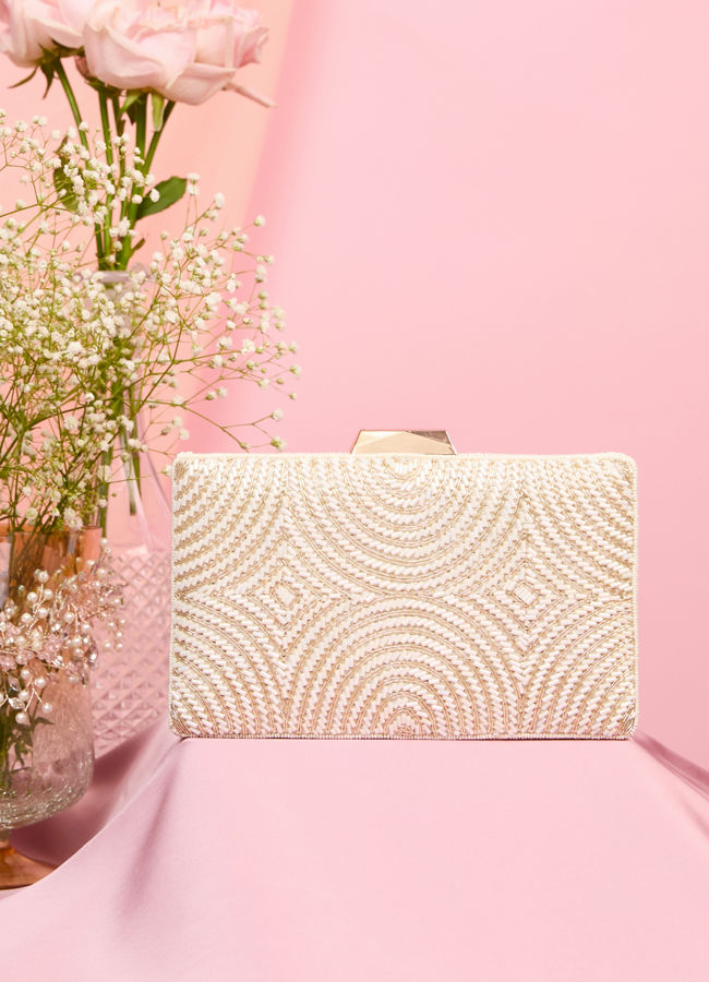 Mohey Women Creamy Carnival Clutch Bag