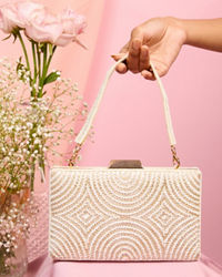 Mohey Women Creamy Carnival Clutch Bag
