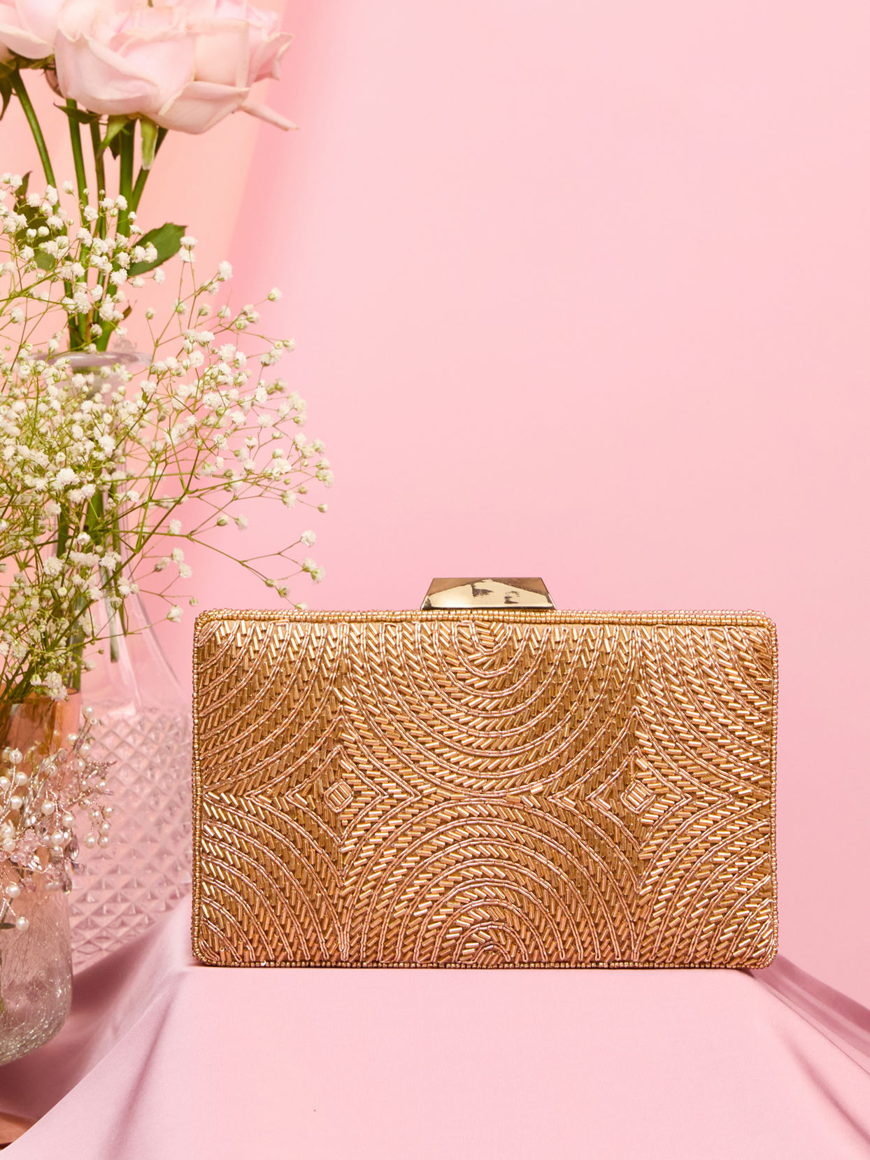Mohey Women Fawn Elegance Festive Clutch Bag