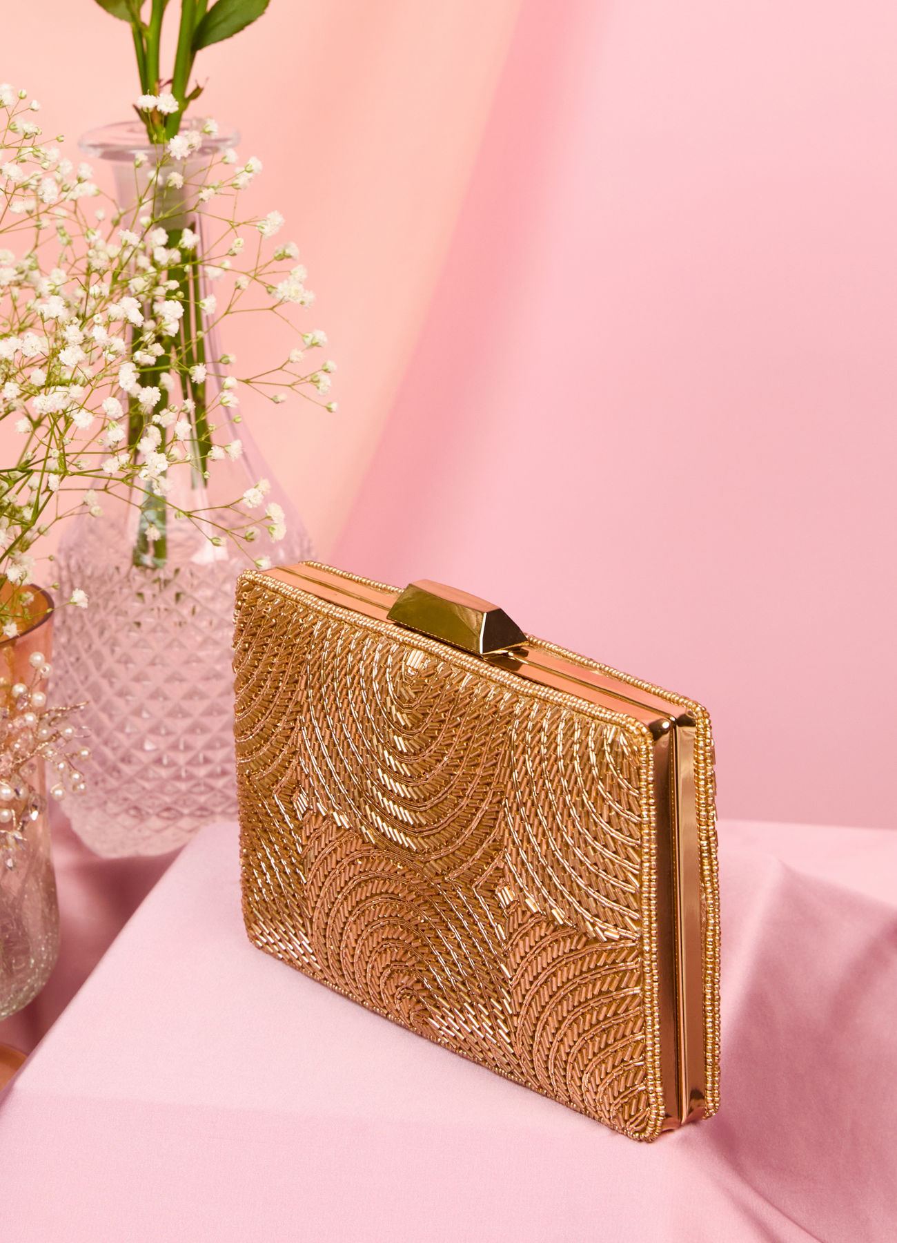 Mohey Women Fawn Elegance Festive Clutch Bag