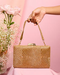 Mohey Women Fawn Elegance Festive Clutch Bag