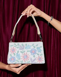 Mohey Women Elegant White Silk Bag