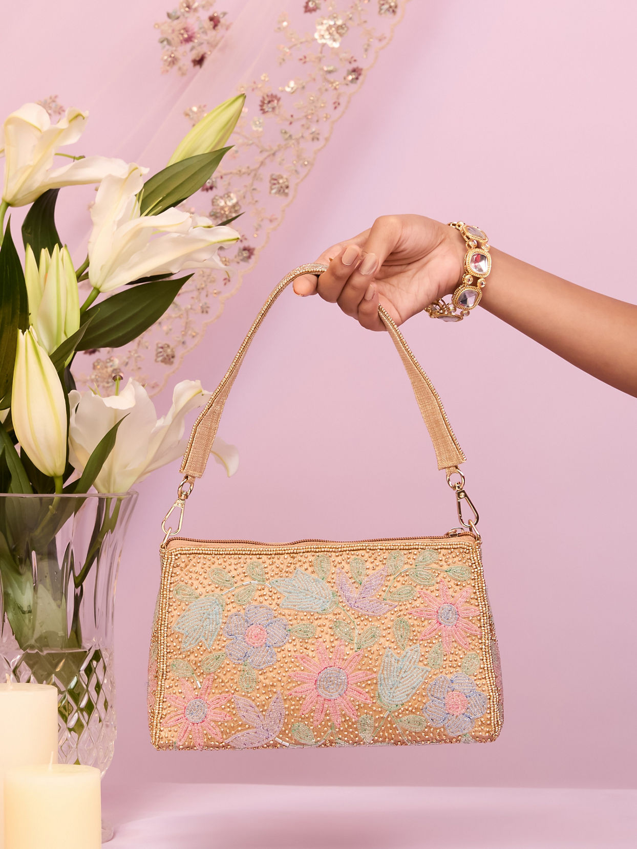 Mohey Women Beige Top Handle Bag