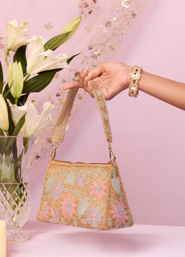 Mohey Women Beige Top Handle Bag