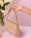 Mohey Women Beige Art Silk Top Handle Bag