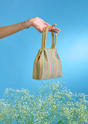 Mohey Women Elegant Gold Silken Festive Bag