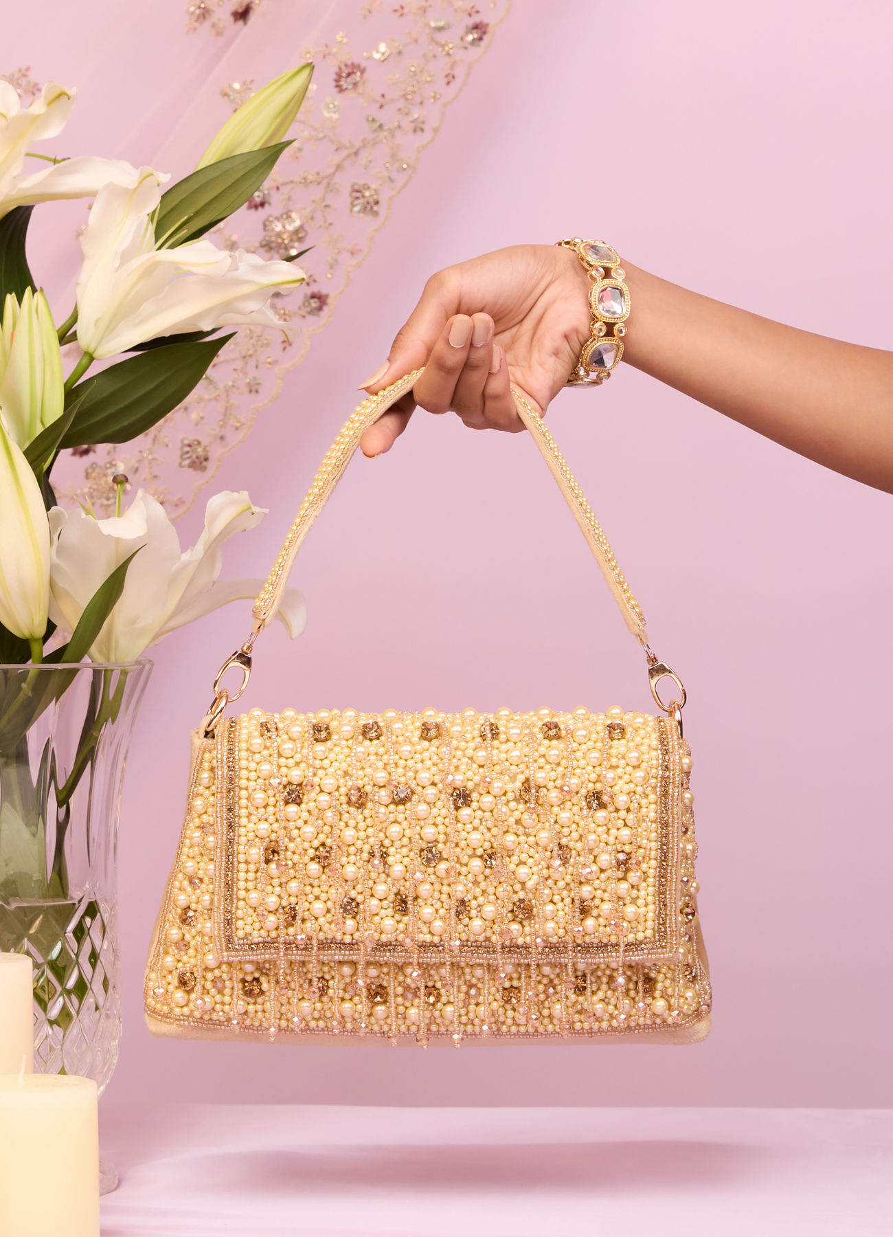 Mohey Women Fawn Art Silk Top Handle Bag