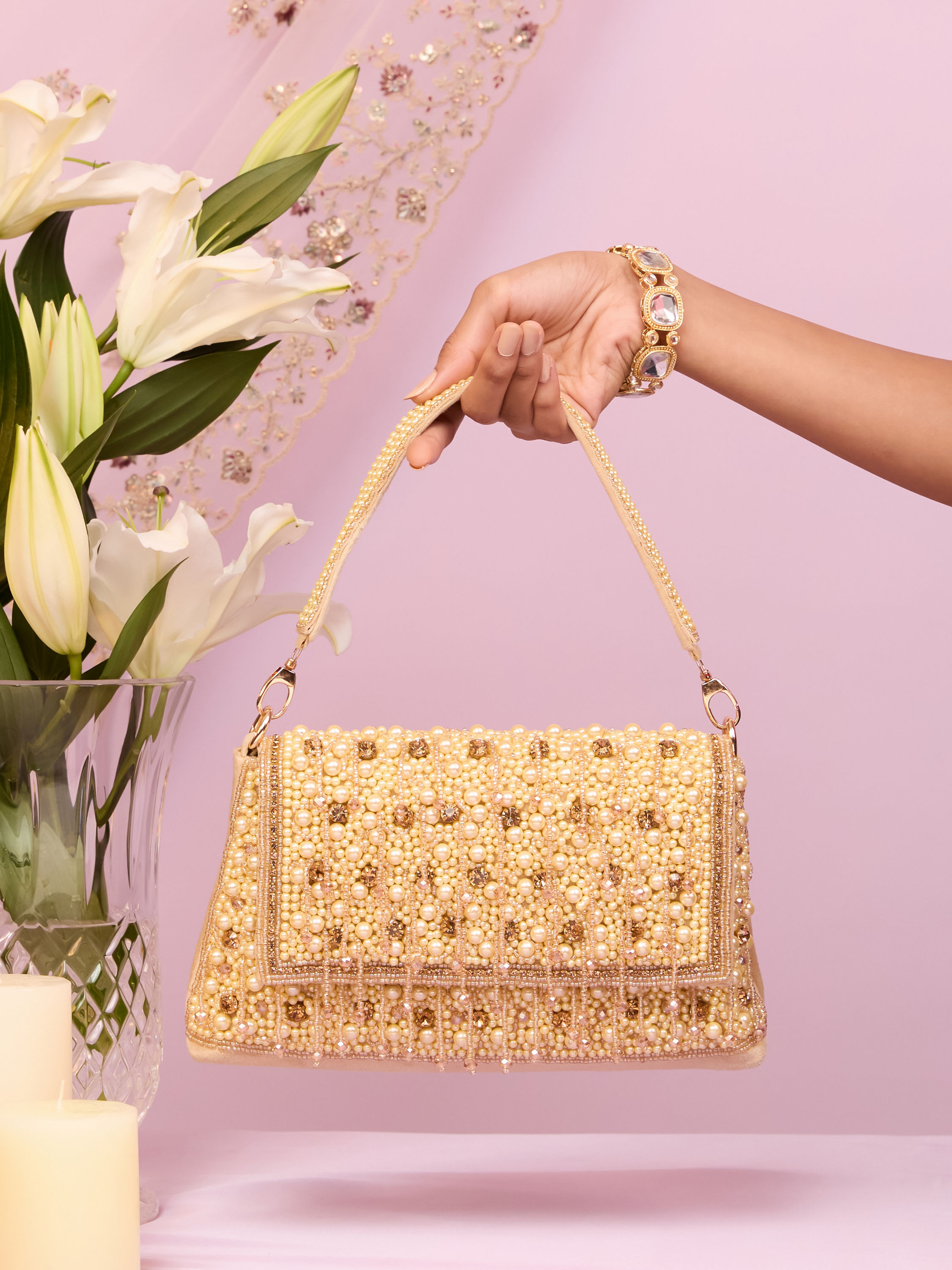 Mohey Women Fawn Art Silk Top Handle Bag