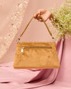 Mohey Women Velvety Gold Festal Bag