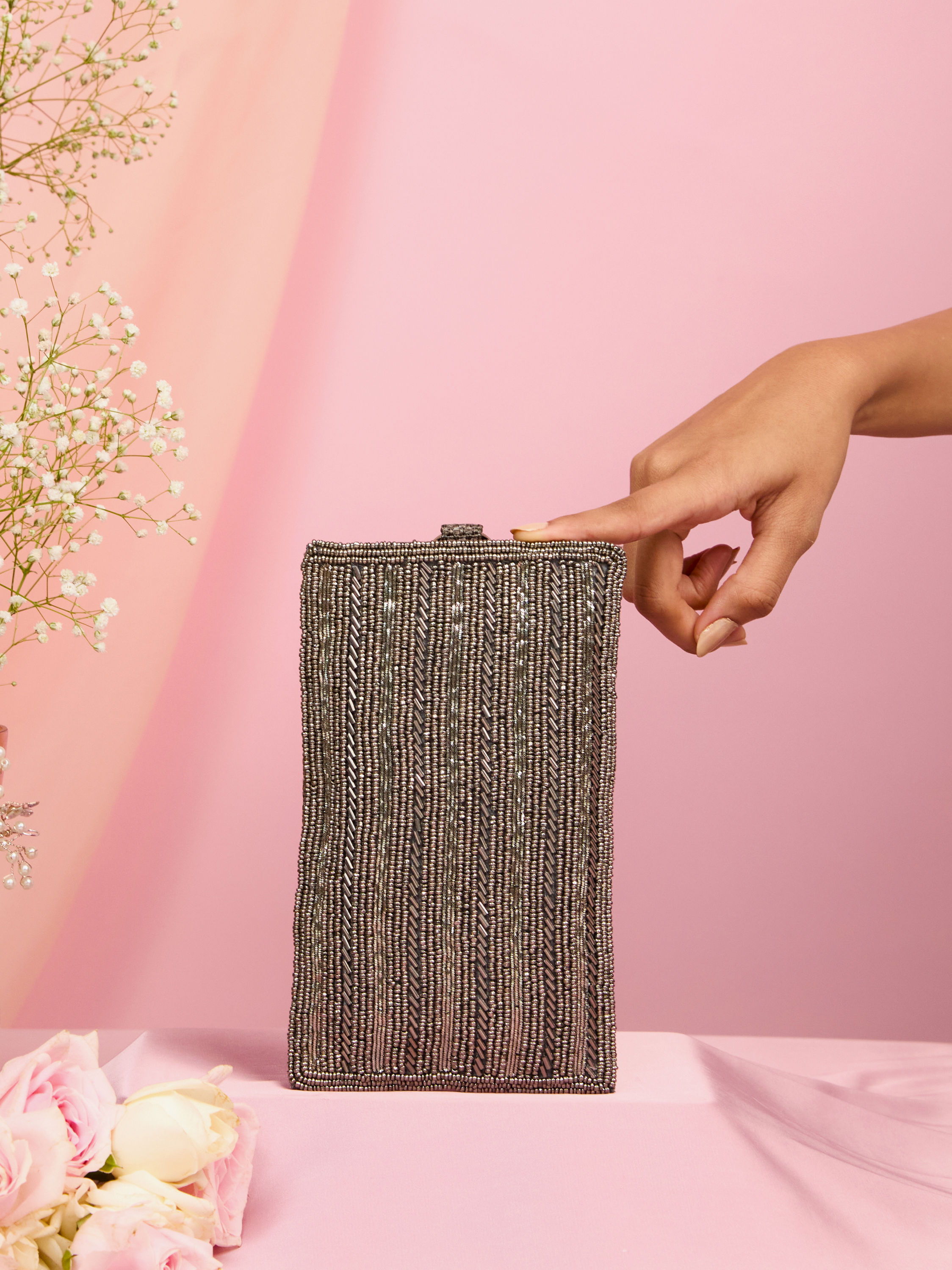 Mohey Women Dazzling Dark Grey Bag