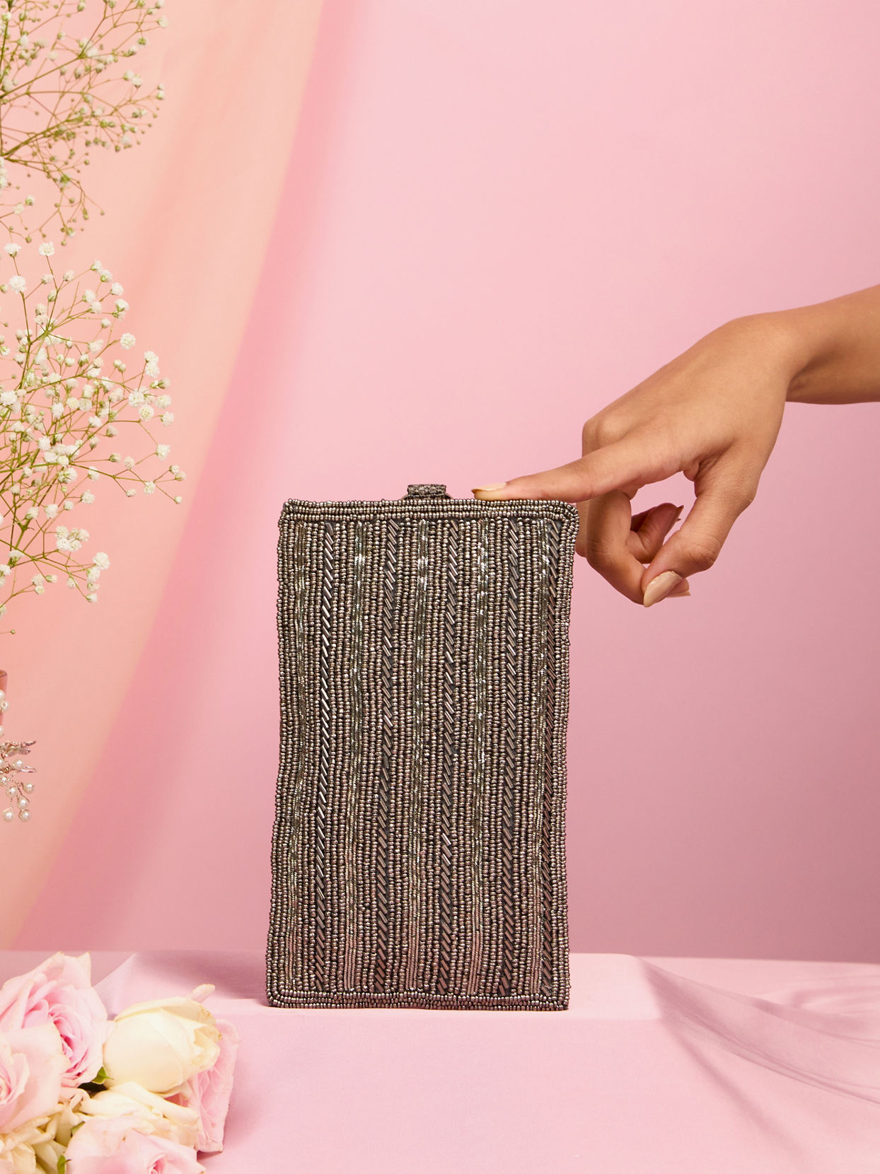 Mohey Women Dazzling Dark Grey Bag