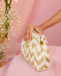 Mohey Women Cream Elegance Bag