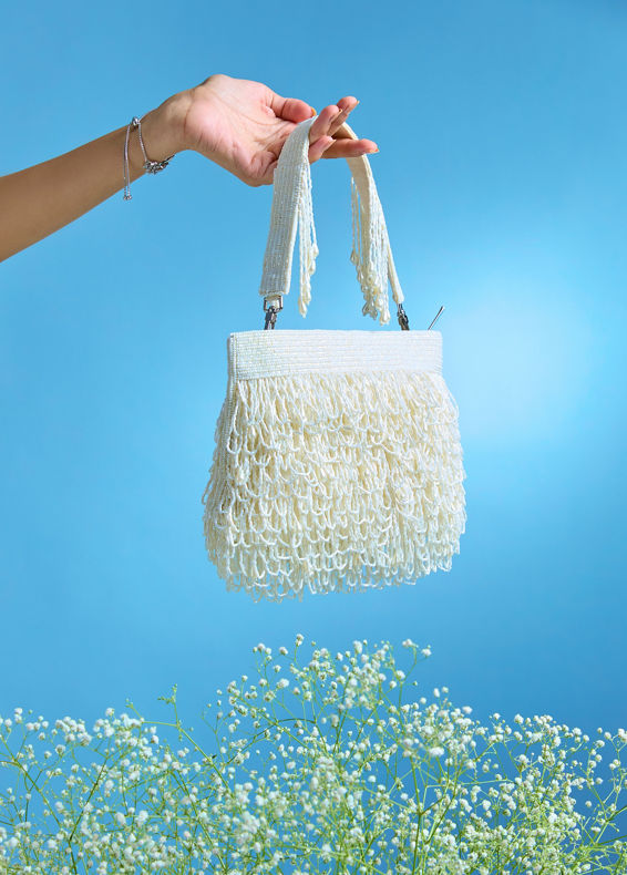Mohey Women Elegant Cream Festive Bag