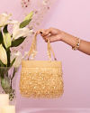 Mohey Women Gold Art Silk Bag