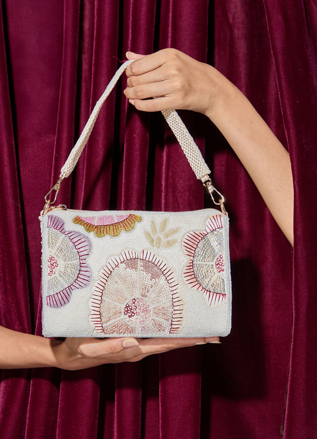 Mohey Women Velvety Cream Elegance Bag