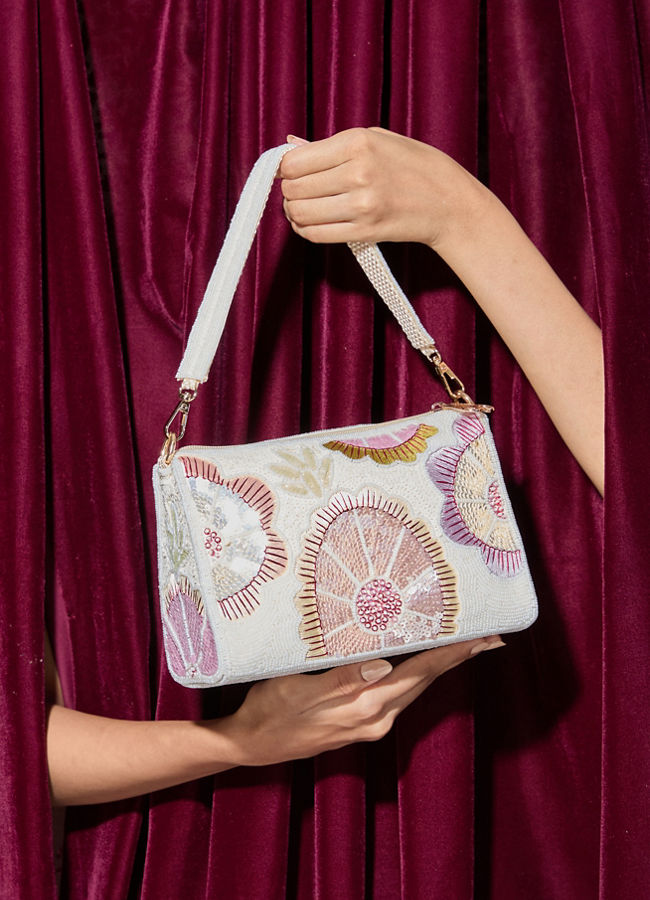Mohey Women Velvety Cream Elegance Bag