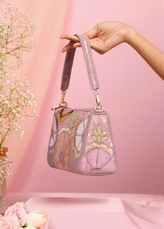 Mohey Women Purple Velvet Bag