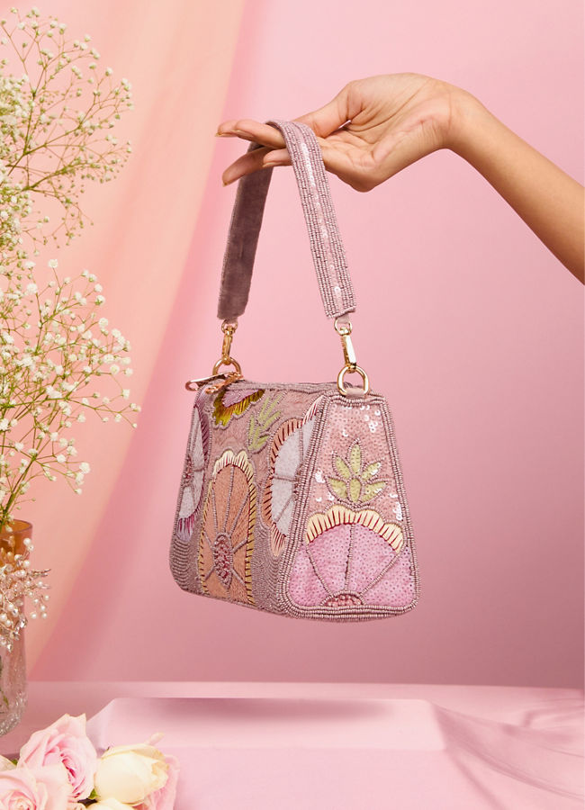 Mohey Women Purple Velvet Bag