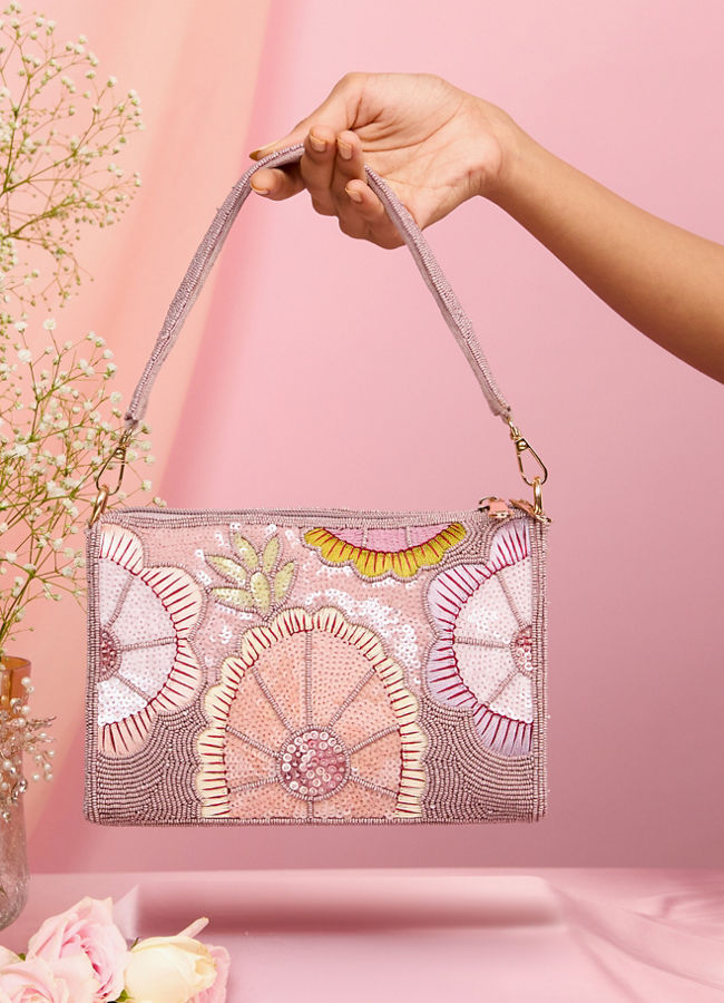 Mohey Women Purple Velvet Bag