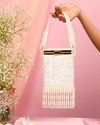 Mohey Women White Velvet Elegance Bag